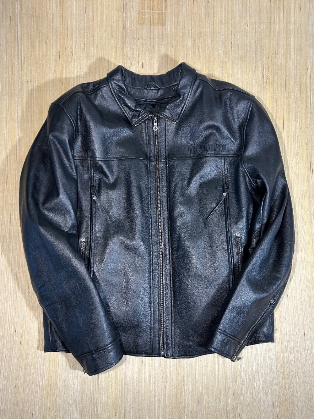 Harley Davidson Men’s METAL WARRIOR Leather Jacket 97182-10VM 2XL Black Tribal